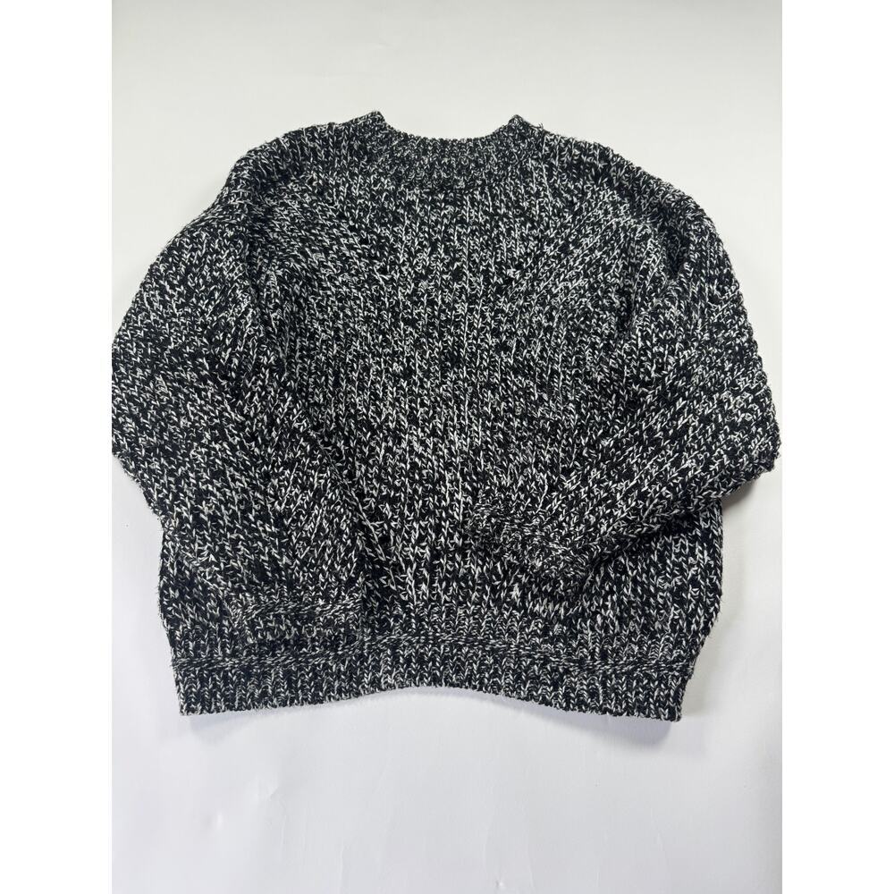 Topshop Black and White Crew Neck Sweater